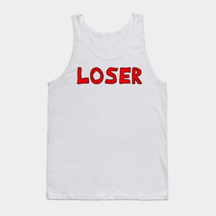 Loser red  black outline Tank Top